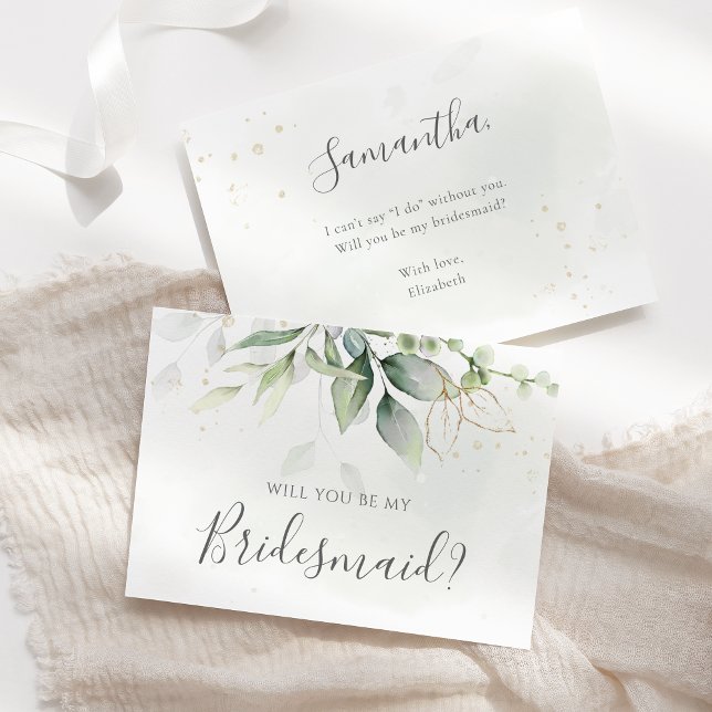 Invitación Eucalyptus Greenery Serás Mi Novia (Subido por el creador)
