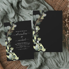 Invitación Eucalyptus Greenery Succulent Elegant Wedding