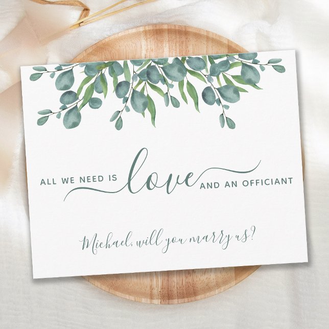 Invitación Eucalyptus Greenery Te Casarás Con Un Funcionario  (Subido por el creador)