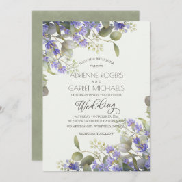 Invitación Eucalyptus Greenery Y Lavender Boda