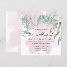 Invitación Eucalyptus Grove Moderno Boda del follaje de Rubor