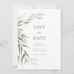 Invitación Eucalyptus Gum deja la vegetación Guardar la fecha