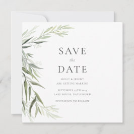 Invitación Eucalyptus Gum deja la vegetación Guardar la fecha
