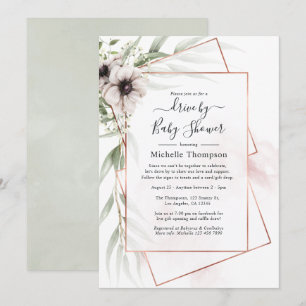 Invitación Eucalyptus Impulsión Geométrica Floral Por Ducha
