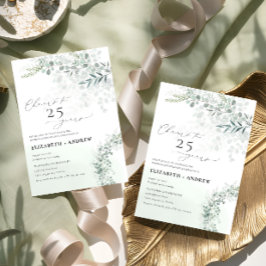 Invitación Eucalyptus Jaula Botánica Cualquier Aniversario