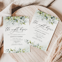 Invitación Eucalyptus la noche anterior a la cena del ensayo