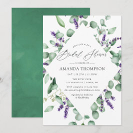 Invitación Eucalyptus Lavender Greenery Bridal Shower