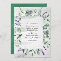 Eucalyptus Lavender Greenery QR Código RSVP Boda