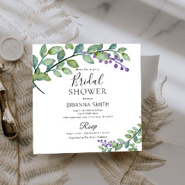 Invitación Eucalyptus Modern Bridal Ducha