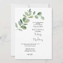 Eucalyptus Moderno ambos padres Boda