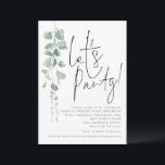 Invitación Eucalyptus moderno deja Fiesta 21 cumpleaños<br><div class="desc">Eucalyptus Moderno Cumple 21 Años Con El Fiesta. Un precio económico menor 4, 5" x 5, 6" alternativa. Disponible en un ALMACENAMIENTO DE TARJETAS SEMI GLOSS 110 lb que es la opción predeterminada (recomendada para invitaciones, similar al espesor de una postal), O UN ALMACENAMIENTO DE PAPEL DE LADO SATIN FINISH...</div>