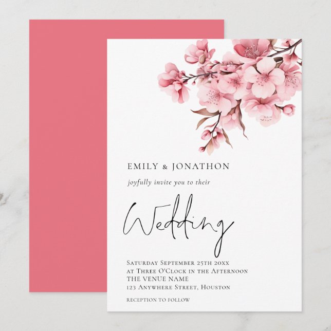 Invitación Eucalyptus Moderno Elegante Boda de sabios de escr (Anverso / Reverso)