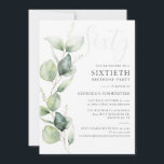 Invitación Eucalyptus Mom 60th Birthday<br><div class="desc">Podría ser un fiesta sorprendente u otro decenio especial logrado. Esta invitación a la fiesta de cumpleaños número 60, que incluye diseño de vegetación eucalipto con tipografía popular moderna, puede ser fácilmente editada para adaptarse a cualquier celebración de cumpleaños o aniversario. Puede cambiar la redacción, los detalles de cumpleaños y...</div>