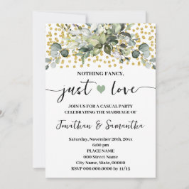 Invitación Eucalyptus Nada Fancy Sólo Ama A Elopement