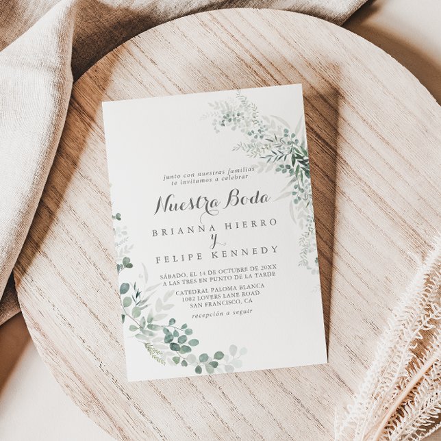 Invitación Eucalyptus Nuestra Boda (Subido por el creador)