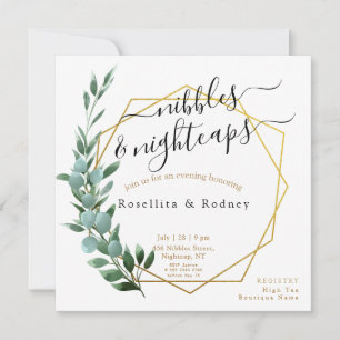 Invitación Eucalyptus Parejas Boda Ducha Exclusiva Elegancia