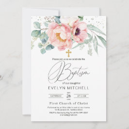 Invitación Eucalyptus Peony Flores de Adormidera Cruzan el Ba