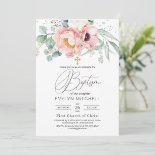 Invitación Eucalyptus Peony Flores de Adormidera Cruzan el Ba