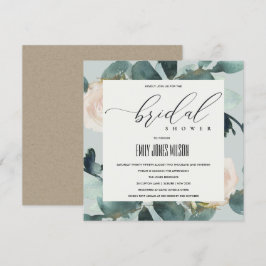 INVITACIÓN EUCALYPTUS ROSA RUBOR GRAY KRAFT BRIDAL SHOWER