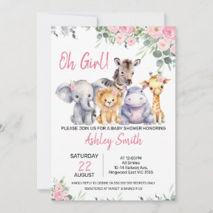 Invitación Eucalyptus Safari Baby Shower