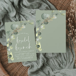 Invitación Eucalyptus Sage Green Bridal Brunower