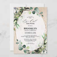 Eucalyptus Sage Greenery Geometric Bridal Shower I