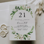 Invitación Eucalyptus Simple Brown Floral 21ª Fiesta de cumpl<br><div class="desc">Esta sencilla invitación a la fiesta de cumpleaños 21 de este eucalipto de flores marrones es perfecta para una celebración de cumpleaños moderna. El diseño presenta hermosas hojas de eucalipto pintadas a mano de forma artística,  dispuestas en formas geométricas,  inspirando la belleza natural.</div>