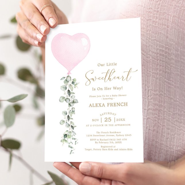 Invitación Eucalyptus Squerido Baby Shower (Subido por el creador)