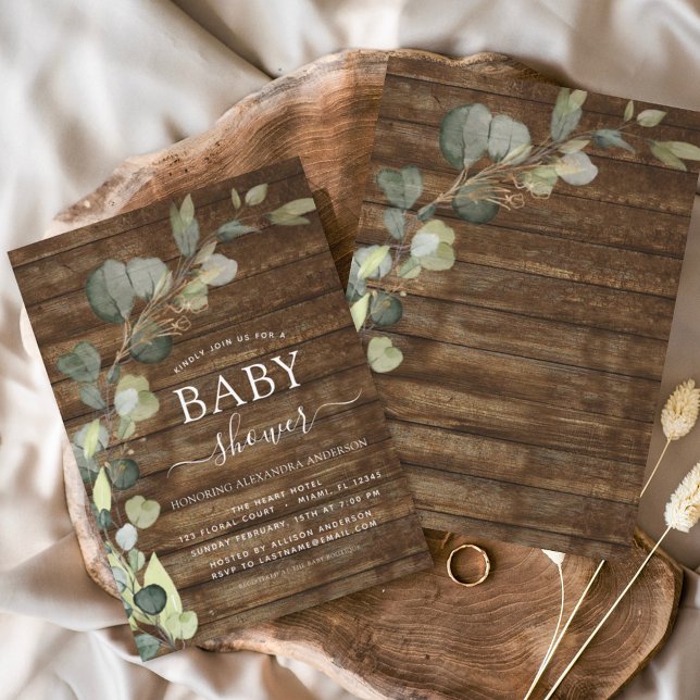 Invitación Eucalyptus Sucultic Rustic (Subido por el creador)