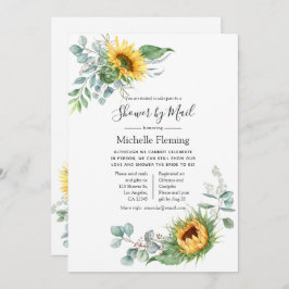 Invitación Eucalyptus Sunflower Bebé o ducha de novia por cor