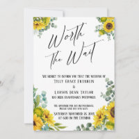 Eucalyptus Sunflower Vale la carta del Boda de esp