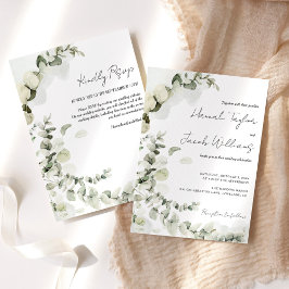 Invitación Eucalyptus Todo En Un Boda RSVP