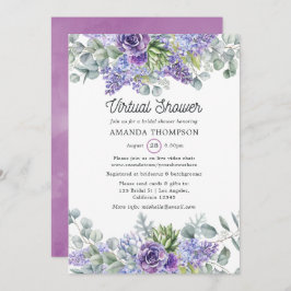 Invitación Eucalyptus Tropical Suculta A La Ducha Virtual