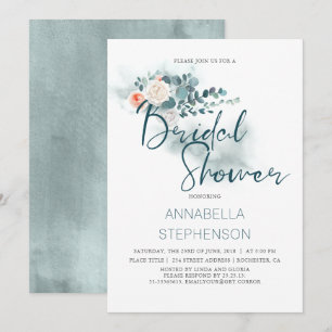Invitación Eucalyptus   Vegetación acuática Ducha nupcial