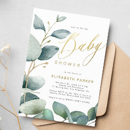 Invitación Eucalyptus vegetación botánica follaje ducha de be