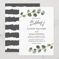 Eucalyptus verde blanco negro moderno simple