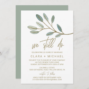 Invitación Eucalyptus Vow Renovación
