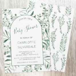 Invitación Eucalyptus Watercolor Baby Shower