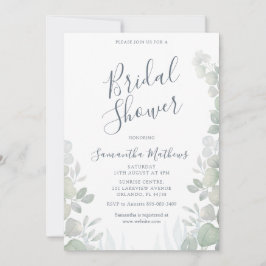 Invitación Eucalyptus Watercolor Boda Bridal Shower