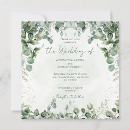 Invitación Eucalyptus Wedding Invitation Square 1001 