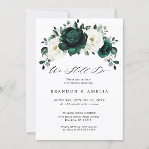 Invitación Eucalyptus White Rose de Emerald Greenery