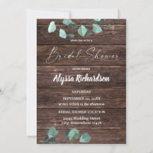 Eucalyptus & Wood Greenery Bridal Shower