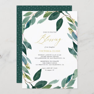 Invitación Eucalyptus Wreath Blessing