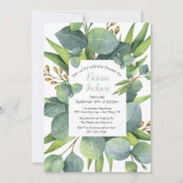 Invitación Eucalyptus Wreath Frame Bridal Shower
