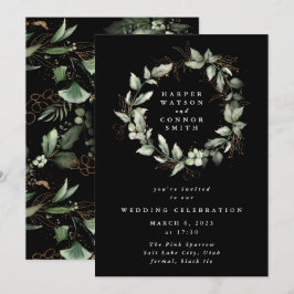 Invitación Eucalyptus Wreath Greenery Moss