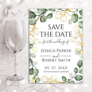 Invitación Eucalyptus Wreath Save the Date