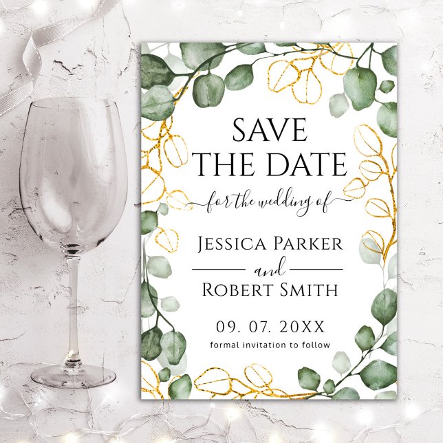Invitación Eucalyptus Wreath Save the Date (Subido por el creador)
