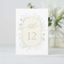 Invitación Eucalyptus Wreath Table Number Ivory ID901