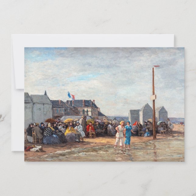 Invitación Eugene Boudin - Hora del baño en Trouville (Anverso)