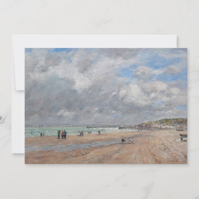 Invitación Eugene Boudin - La playa de Deauville (Anverso)